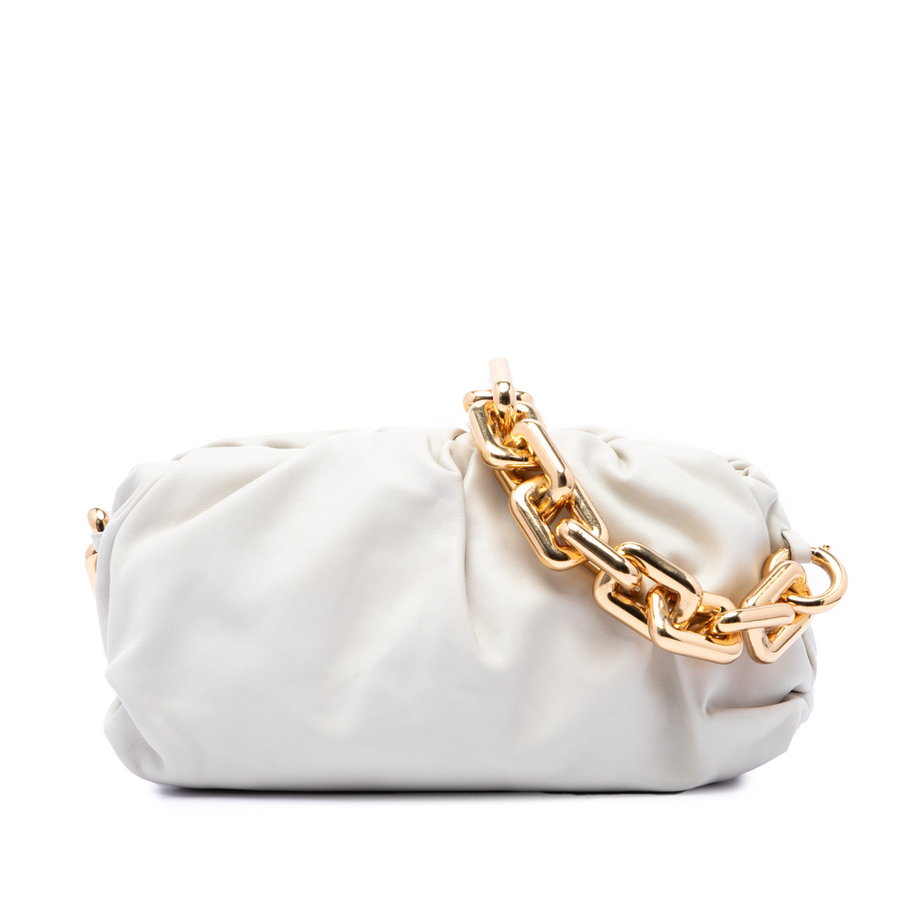 Pre-Loved Bottega Veneta Lambskin Chain Pouch
